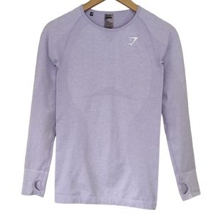 Gymshark Vital Seamless Active Running Workout Athletic Long Sleeve Top Size M